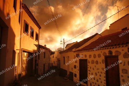 The mountain Village of  Tejeda in the centre of the Canary Island of Spain in the Atlantic ocean.