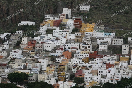 The village of San Andrea in the northeast of the Island of Tenerife on the Islands of Canary Islands of Spain in the Atlantic.  