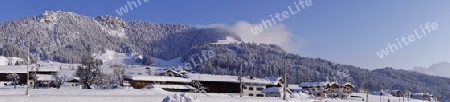 village in snow