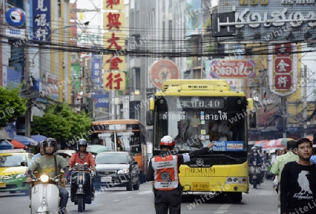 Der Alltag im China Town in der Stadt Bangkok in Thailand in Suedostasien.