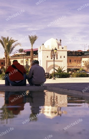 The Old Town near the Djemma del Fna Square in the old town of Marrakesh in Morocco in North Africa.
