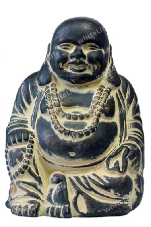 Buddhafigur auf hellem Hintergrund