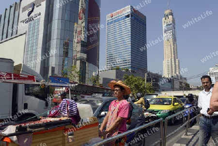 Das Stadtgebiet um Pratunam im Zentrum der Hauptstadt Bangkok von Thailand in Suedostasien.