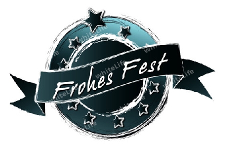 Frohes Fest - Banner, Logo, Symbol im Royal Grunge Style fuer Praesentationen, Flyer, Prospekte, Internet,...