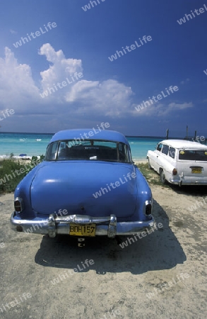 a beach on the coast of Varadero on Cuba in the caribbean sea.