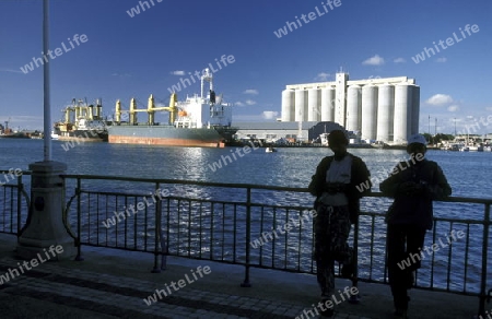 Das Stadtzentrum der Hauptstadt Port Louis an der Westkueste von Mauritius   