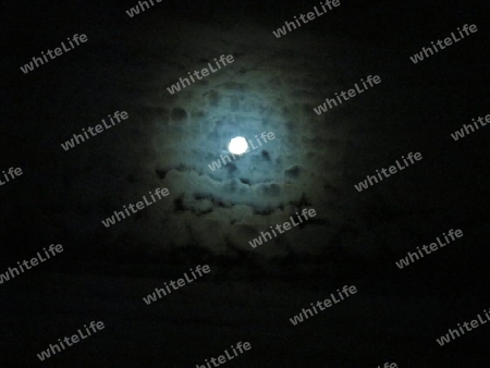 Moon and clouds