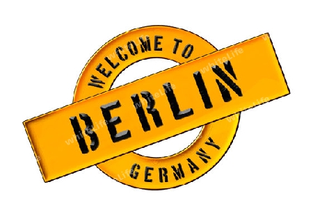 Illustration of WELCOME TO BERLIN as Banner for your presentation, website, inviting...