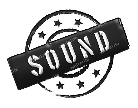 SOUND - Zeichen, Symbol im Retro Stil fuer Praesentationen, Prospekte, Internet, ...