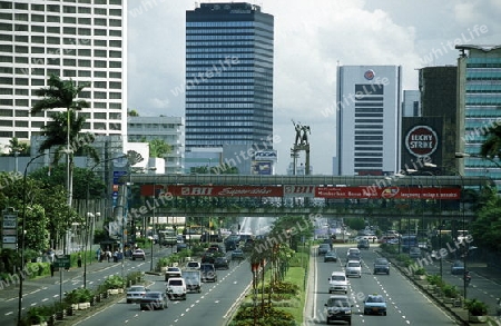 Die Skyline in der Innenstadt von jakarta der Hauptstadt von Indonesien