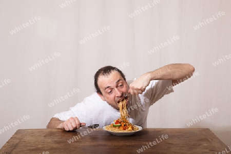 Spagetti essen