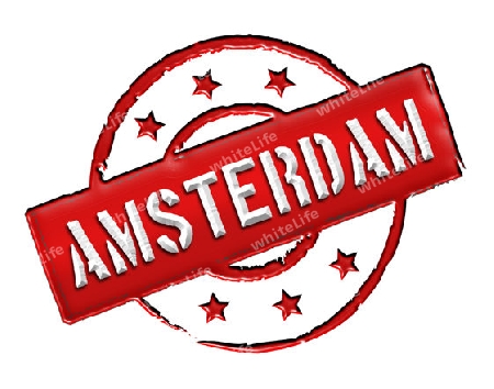 Sign and stamp for your presentation, for websites and many more named Amsterdam