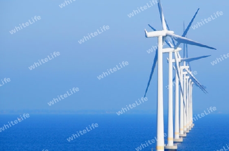 A whole army of wind turbines at the coast of Sweden - Eine ganze Armee von Windkraftanlagen vor der K?ste Schwedens        