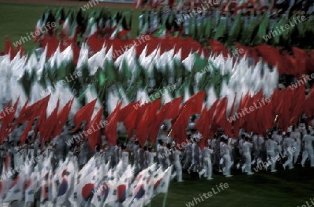 Lebanon soccer fans in the National Stadium in Beirut in Lebanon.