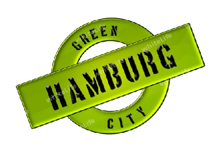 GREEN CITY HAMBURG - Zeichen, Symbol, Banner fuer Prospekte, Flyer, Internet, ...