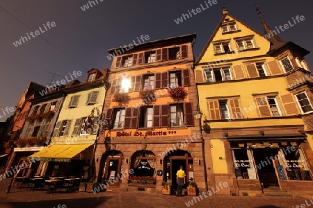 the old city of Colmar in  the province of Alsace in France in Europe