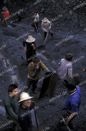 the coal workers in the village of fengjie in the three gorges valley up of the three gorges dam project in the province of hubei in china.