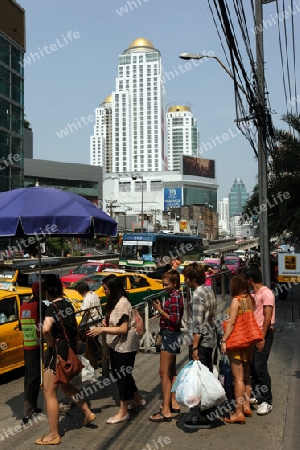 Die Innenstadt rund um den Siam Square Stadtteil im Zentrum der Hauptstadt Bangkok in Thailand. 