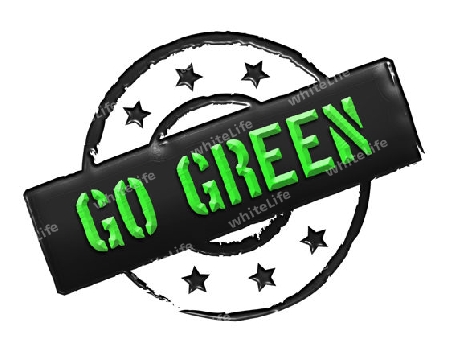 Sign, symbol, stamp or icon for your presentation, for websites and many more named GO GREEN