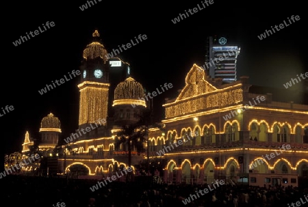 The Sultan Abdul Samad Palace at the Merdeka Square  in the city of  Kuala Lumpur in Malaysia in southeastasia.