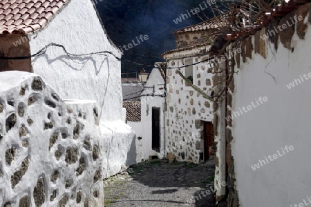 the  mountain Village of  Fataga in the centre of the Canary Island of Spain in the Atlantic ocean.