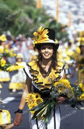 Das traditionelle Fruehlings Blumenfest in der Hauptstadt Funchal auf der Insel Madeira im Atlantischen Ozean