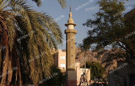 the Landscape allround the city of Aqaba on the red sea in Jordan in the middle east.