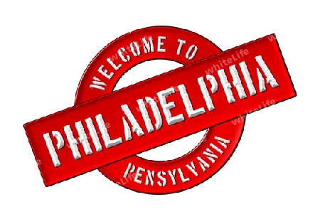 Illustration of WELCOME TO PHILADELPHIA as Banner for your presentation, website, inviting...