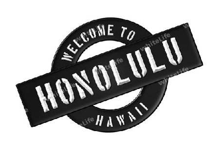 Illustration of WELCOME TO HONOLULU as Banner for your presentation, website, inviting...