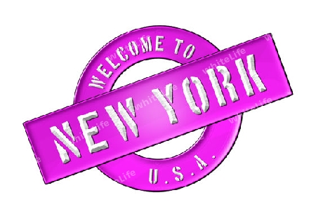 Illustration of WELCOME TO NEW YORK as Banner for your presentation, website, inviting...