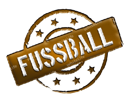 Sign, symbol, stamp or icon for your presentation, for websites and many more named FUSSBALL