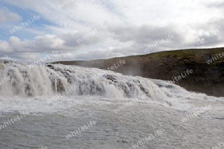 Der S?dwesten Islands, Der "Goldene Wasserfall" Gulfoss im "Goldenen Zirkel"