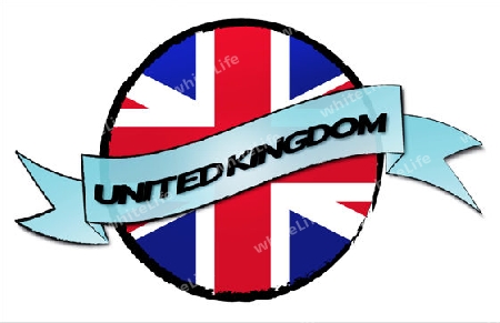 United Kingdom - your country shown as illustrated banner for your presentation or as button...