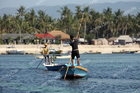 Asien, Suedost, Indonesien, Bali, Nusa Lembongan, Insel, Strand, Landschaft, Meer,  Boot, Alltag,  (Urs Flueeler) 