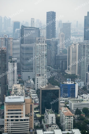 The Skyline view from the Sky Bar at the Riverside Aerea in the city of Bangkok in Thailand in Southeastasia.