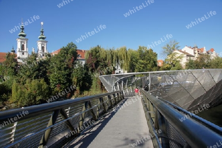 Graz, Steg mit Mariahilferkirche