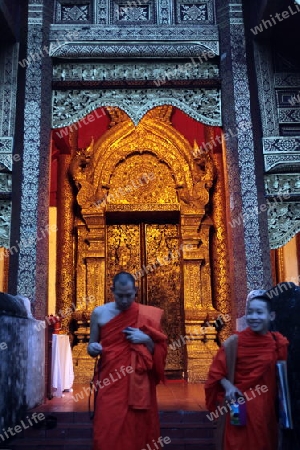 Die Architektur des Wat Phra Sing Tempel in Chiang Mai im Norden von Thailand.