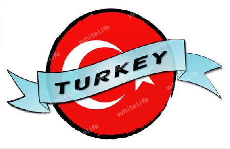 Turkey - your country shown as illustrated banner for your presentation or as button...