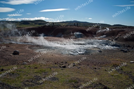 Der S?dwesten Islands, Reykjanes Halbinsel s?dlich von Reykjavik, Solfatare von Krisuvik