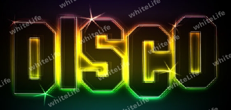 DISCO Illustration as LED Lights for your Presentation or website