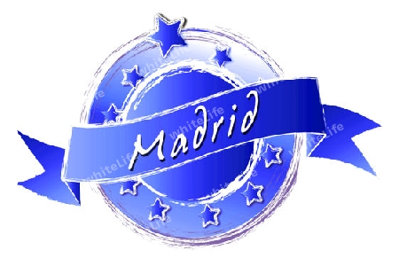 Madrid - Banner, Logo, Symbol im Royal Grunge Style fuer Praesentationen, Flyer, Prospekte, Internet,...