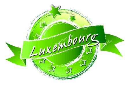 Luxembourg - Banner, Logo, Symbol im Royal Grunge Style fuer Praesentationen, Flyer, Prospekte, Internet,...