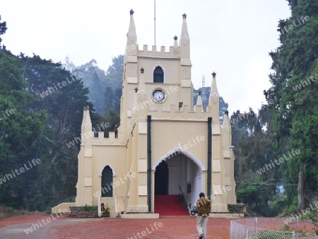 Indien,alte englische Kirche von Ooty