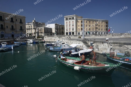 the old Town of Siracusa in Sicily in south Italy in Europe.