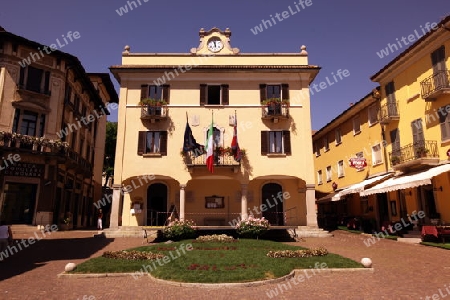 the old town of Baveno on the Lago maggiore in the Lombardia  in north Italy. 