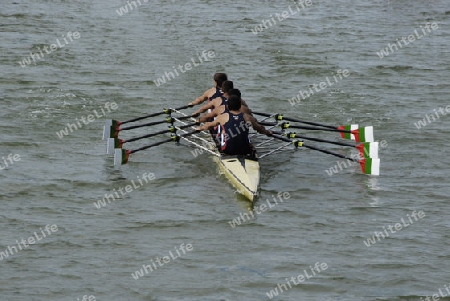 Rowing on the canal Plovdiv