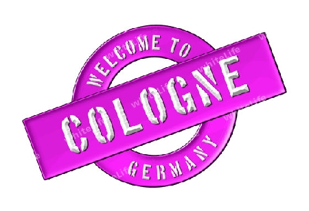 Illustration of WELCOME TO COLOGNE as Banner for your presentation, website, inviting...