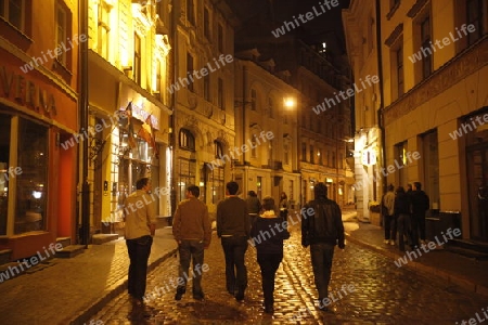 Eine Bar mit Tanz flaeche in der Altstadt in Riga, Lettland  