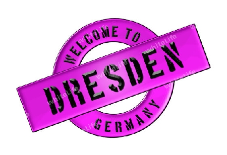 Illustration of WELCOME TO DRESDEN as Banner for your presentation, website, inviting...