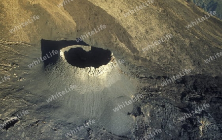 The Landscape allrond the Volcano  Piton de la Fournaise on the Island of La Reunion in the Indian Ocean in Africa.